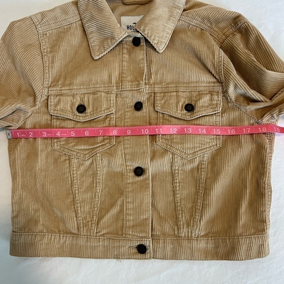 Hollister Corduroy Fall Lightweight Short Button Down Jacket Tan Size Medium - Picture 5 of 8